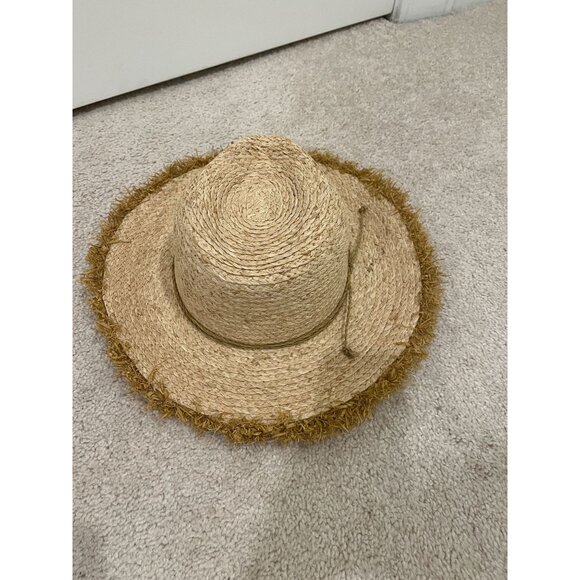 NWOT Hat Attack Fringe Brim Raffia Straw Sun Hat main image 10
